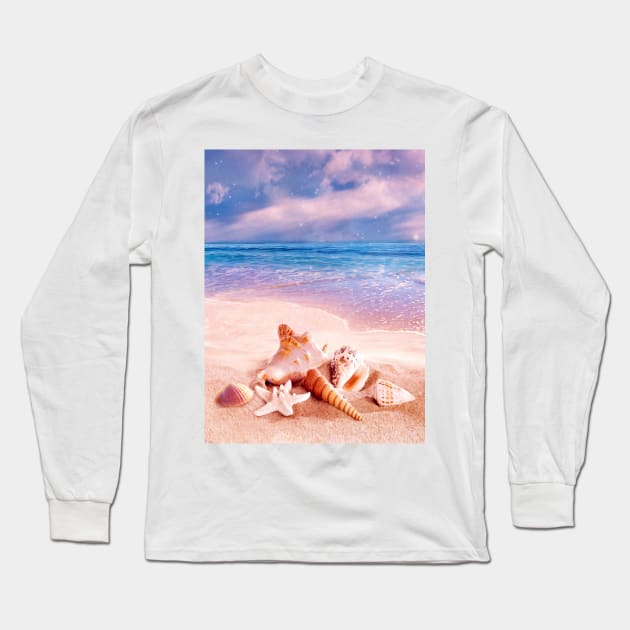 On the beach Long Sleeve T-Shirt by CatyArte